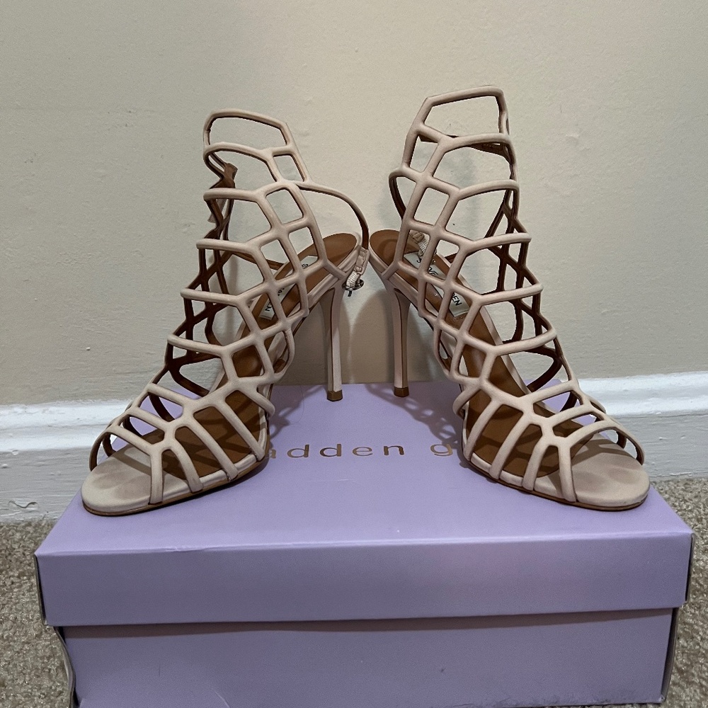 Steve Madden Slithur Caged Sandal Heels Size 8.5